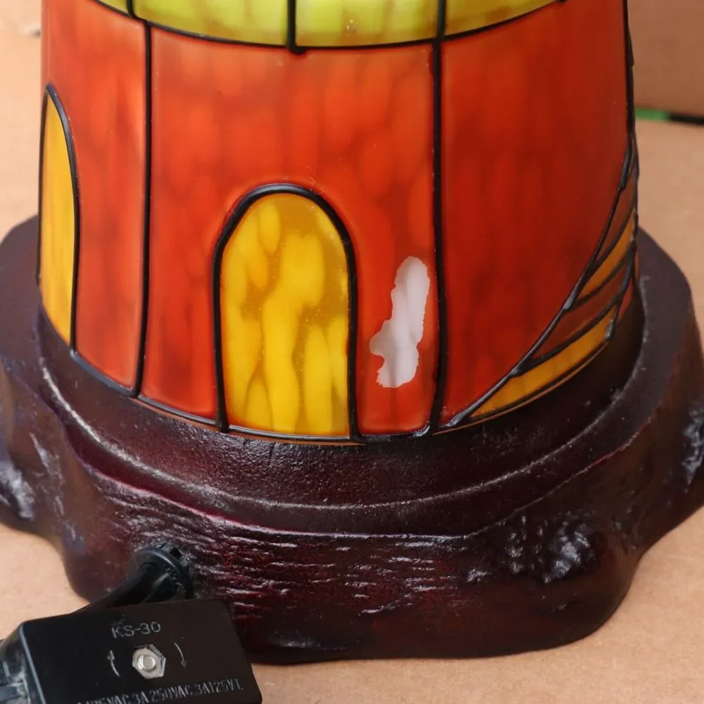 Stained Glass Lighthouse Lamp 11